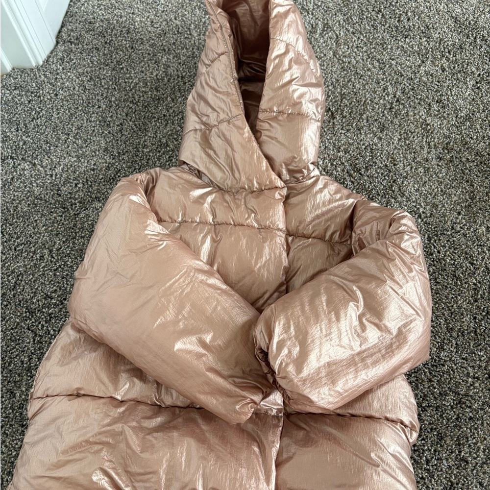 Shiny Metallic Puffer Jacket